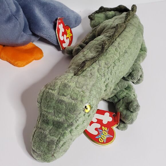 Beanie Babies All With Tags Lot Of 4 Swampy, Chickie, Prickles, Scoop - Picture 5 of 10